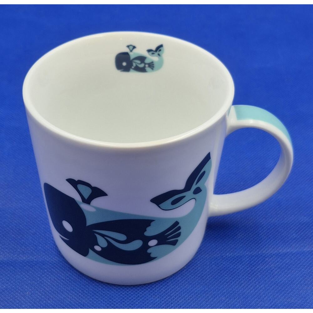 Thomas Paul Amalfi Blue Whale Porcelain Mug 14oz Capacity